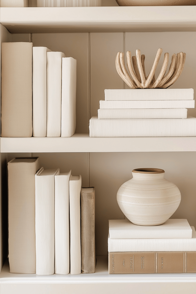 spring shelf styling