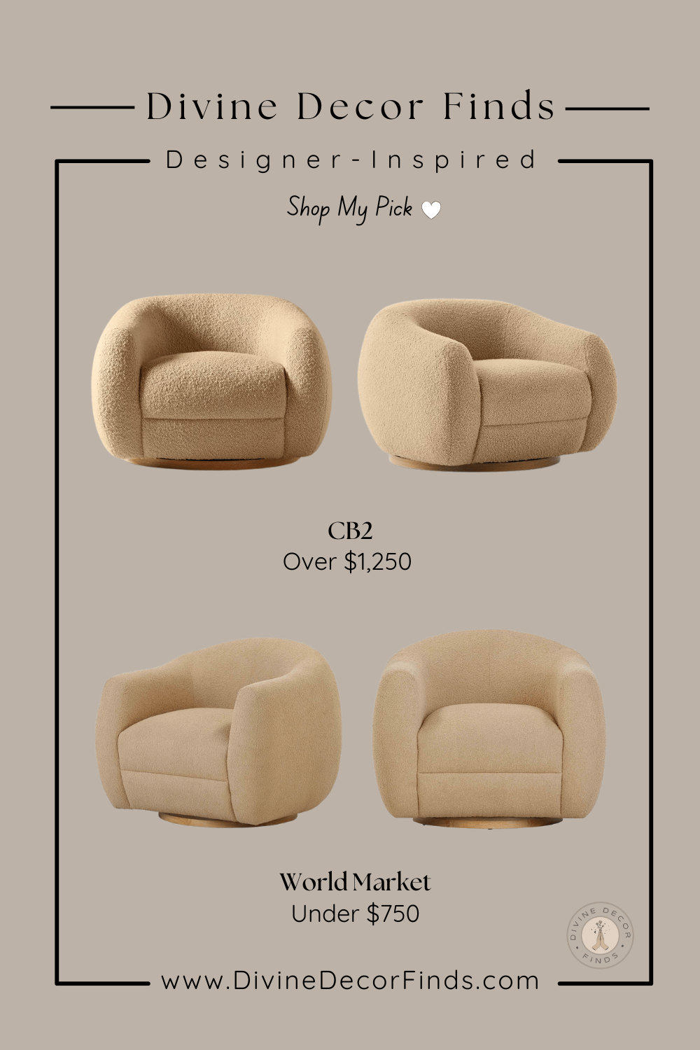CB2 Laszlo chair dupe