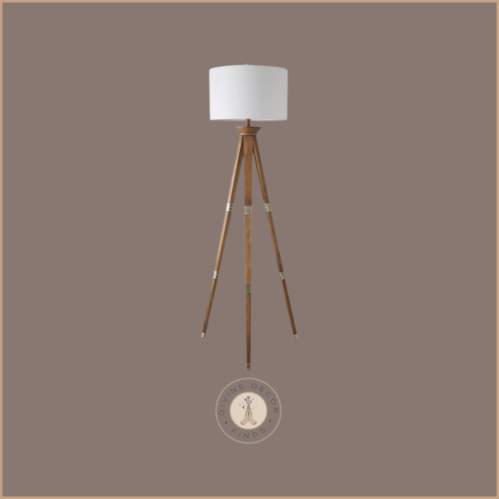 At Home Spindle Floor Lamp With Oatmeal Fabric Drum Shade - Bronze (60 in)  Delivery or Pickup Near Me - Instacart, image size:1024x1024
