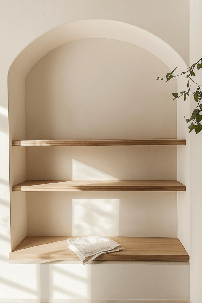 spring shelf styling