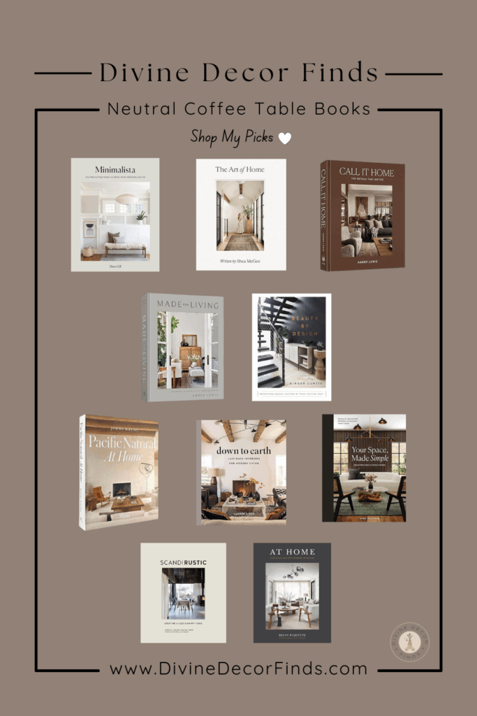 neutral coffee table books