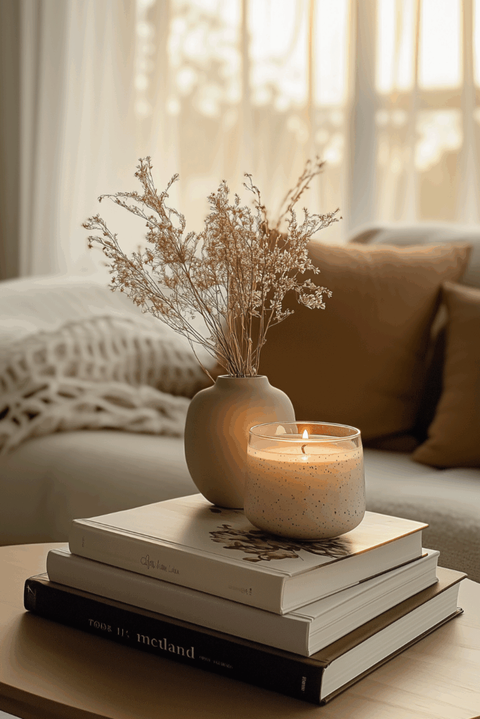 neutral coffee table books