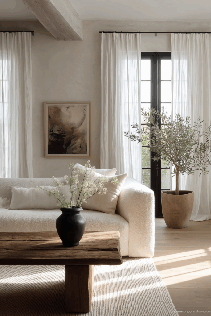 organic modern window treatments