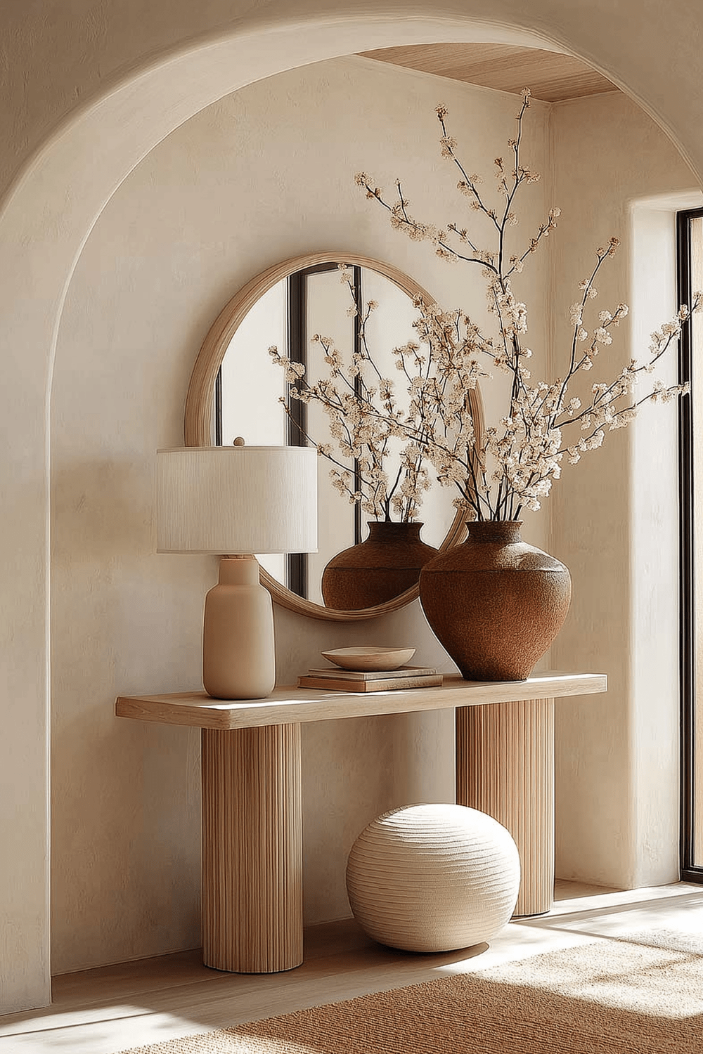 organic modern entryway