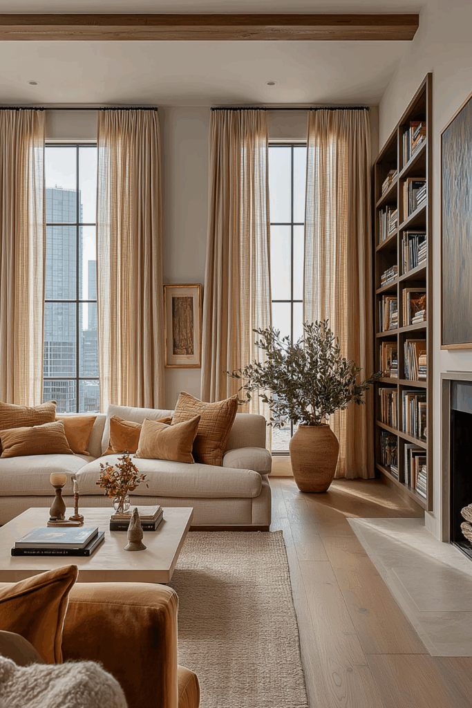organic modern window treatments