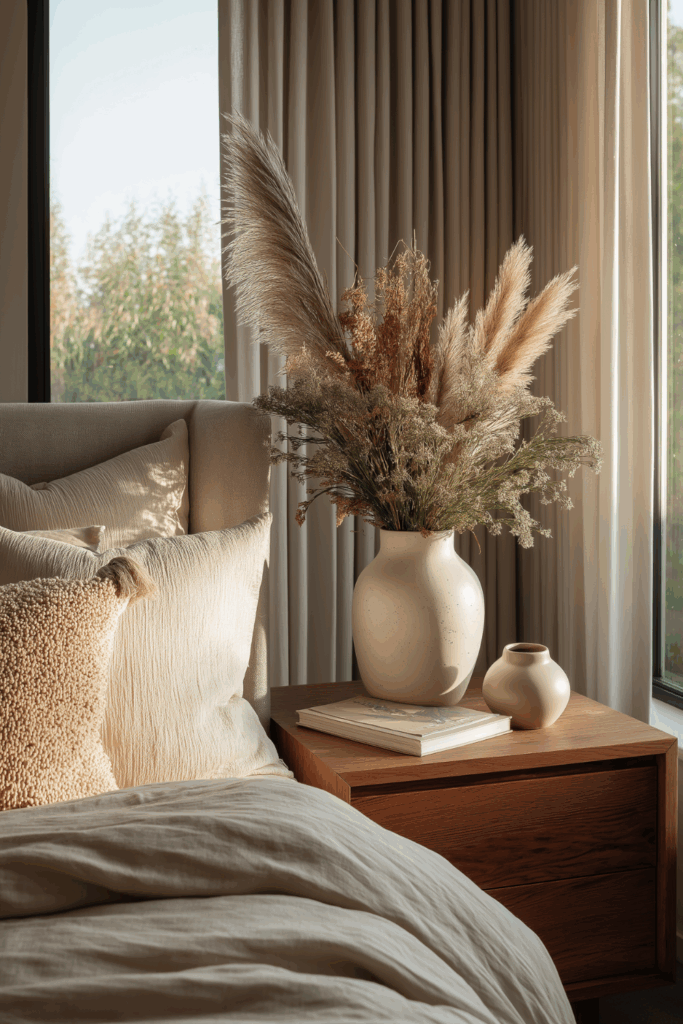 organic modern fall bedroom