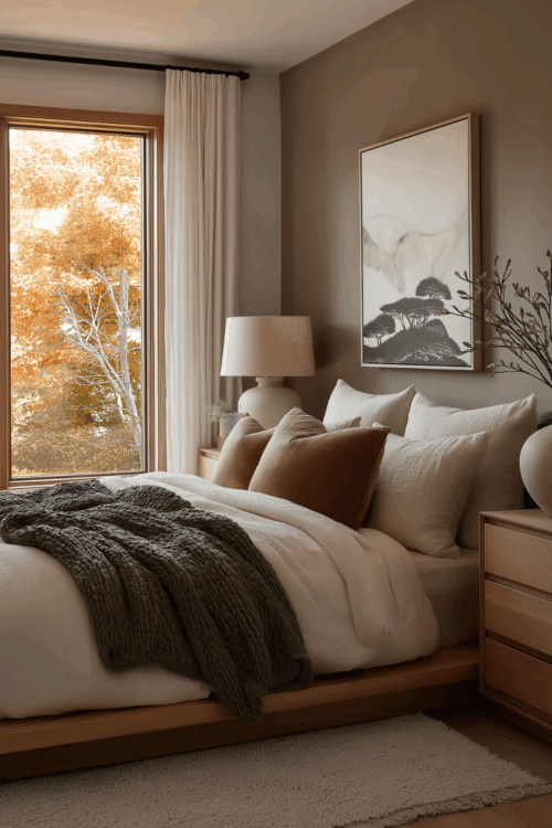 Organic Modern Fall Bedroom: Cozy Layers for Dreamy Nights