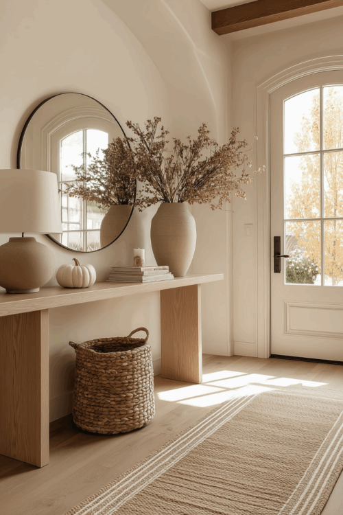 Organic Modern Fall Entryway: Seasonal Styling Ideas for a Warm Welcome