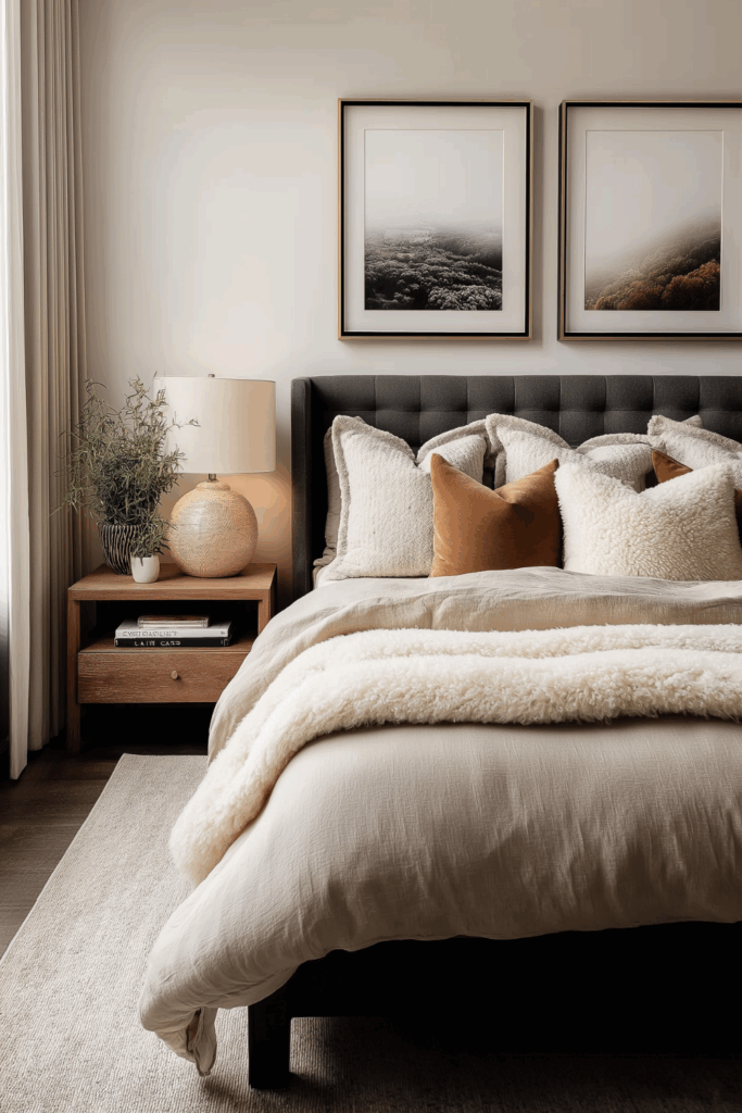 organic modern fall bedroom