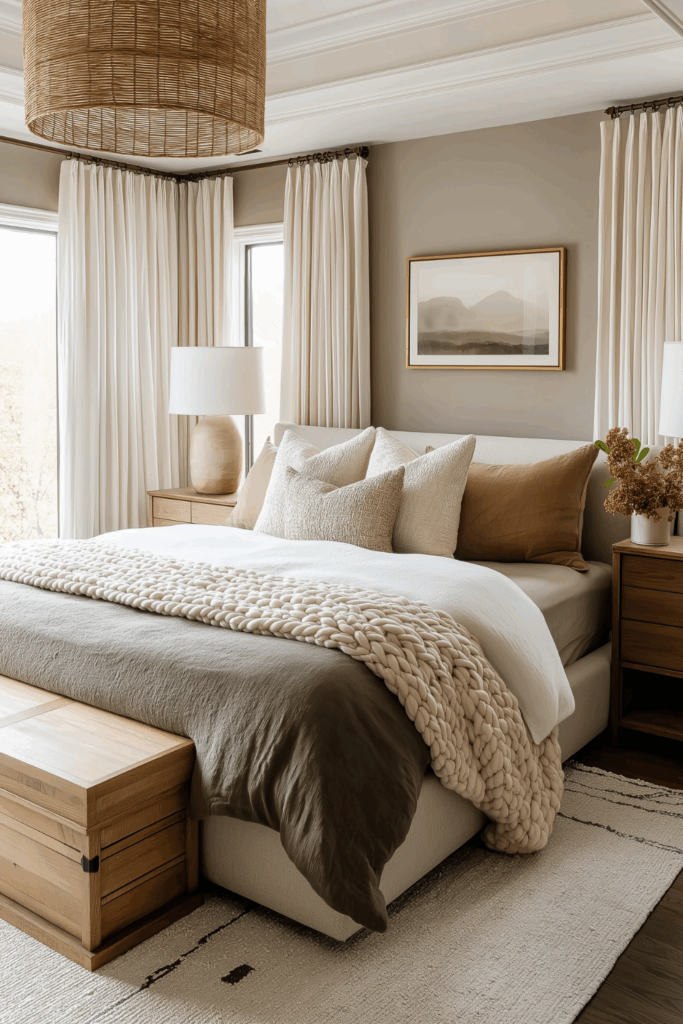 organic modern fall bedroom
