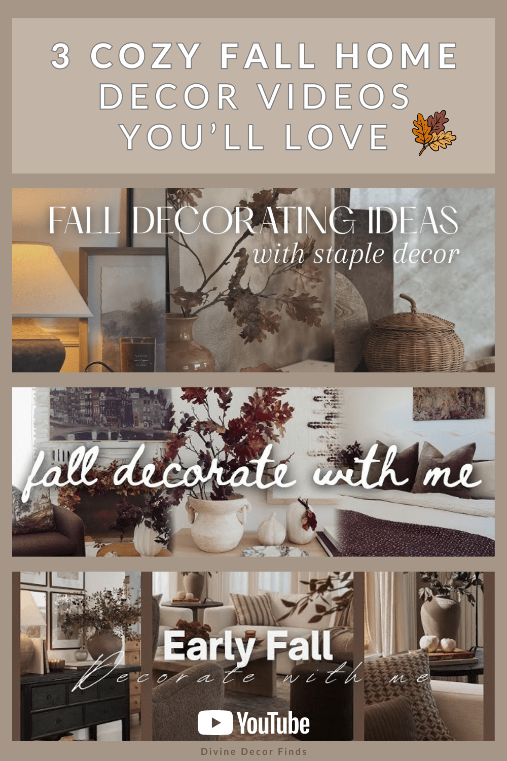 Fall Home Decor Videos