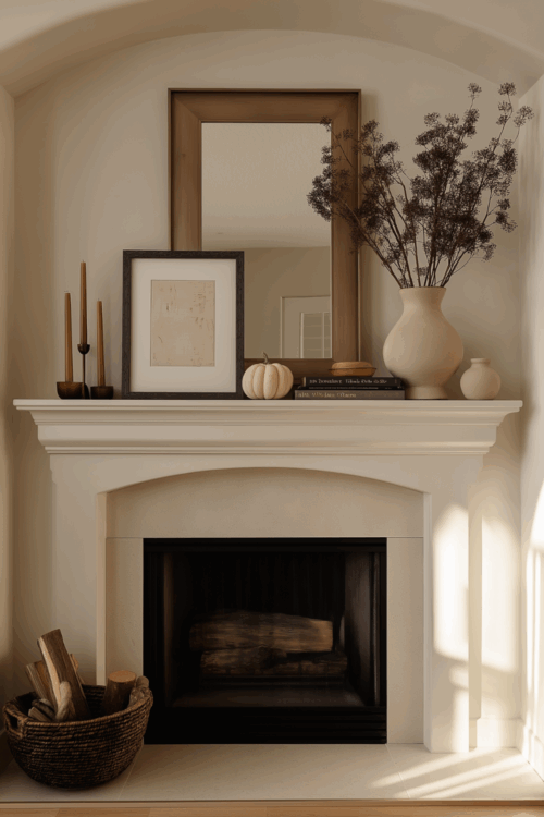 Neutral Fall Mantel Styling Guide: Cozy, Minimal, and Modern for Autumn