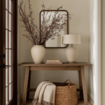organic modern winter entryway decor