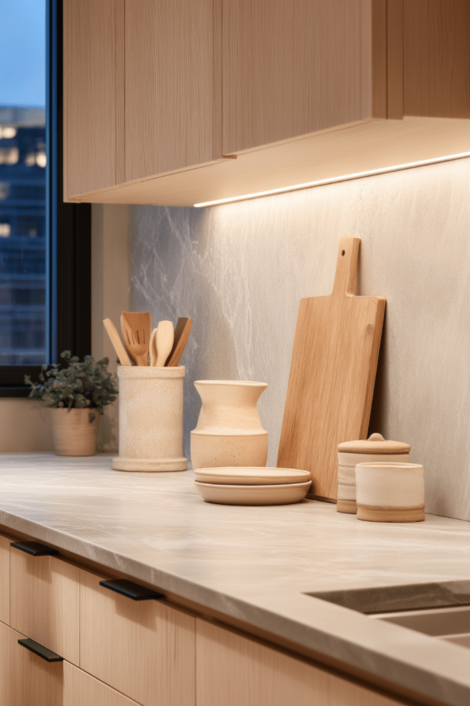 organic modern winter kitchen decor