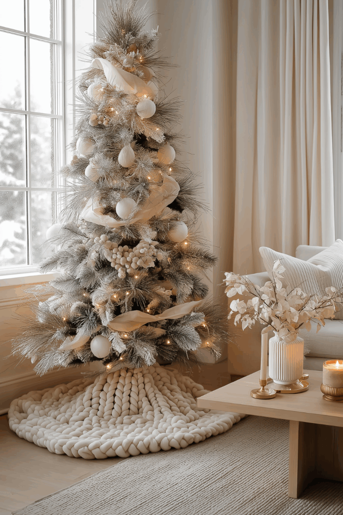neutral Christmas tree ideas,