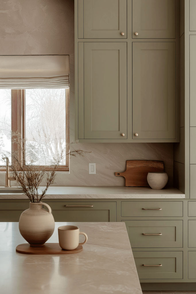 organic modern winter kitchen decor