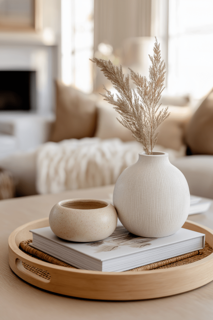 organic modern winter decor,