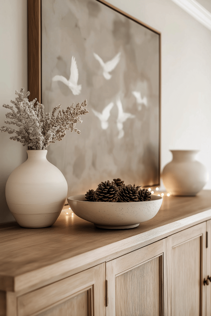 transition Christmas decor to winter