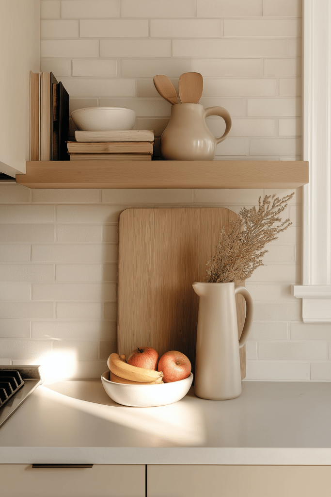 organic modern winter kitchen decor