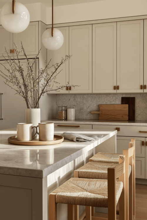 organic modern winter kitchen decor