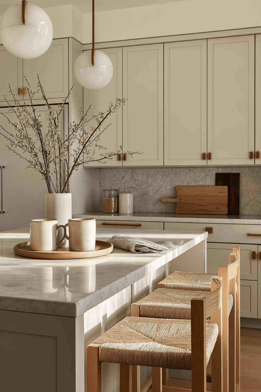 organic modern winter kitchen decor