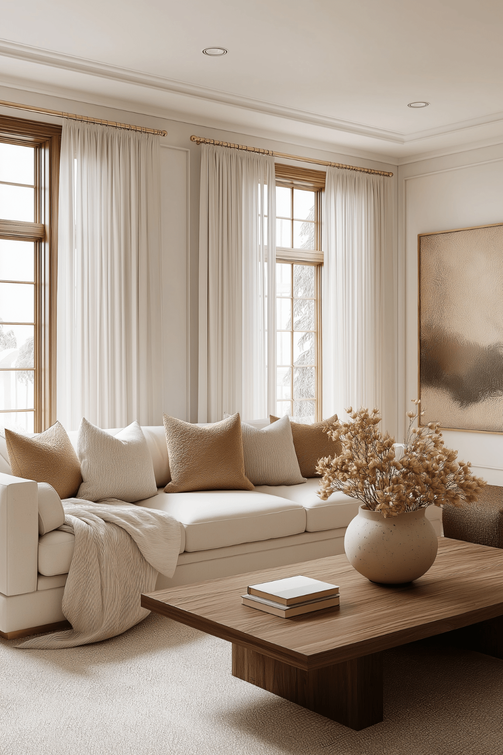 soft neutral winter decor