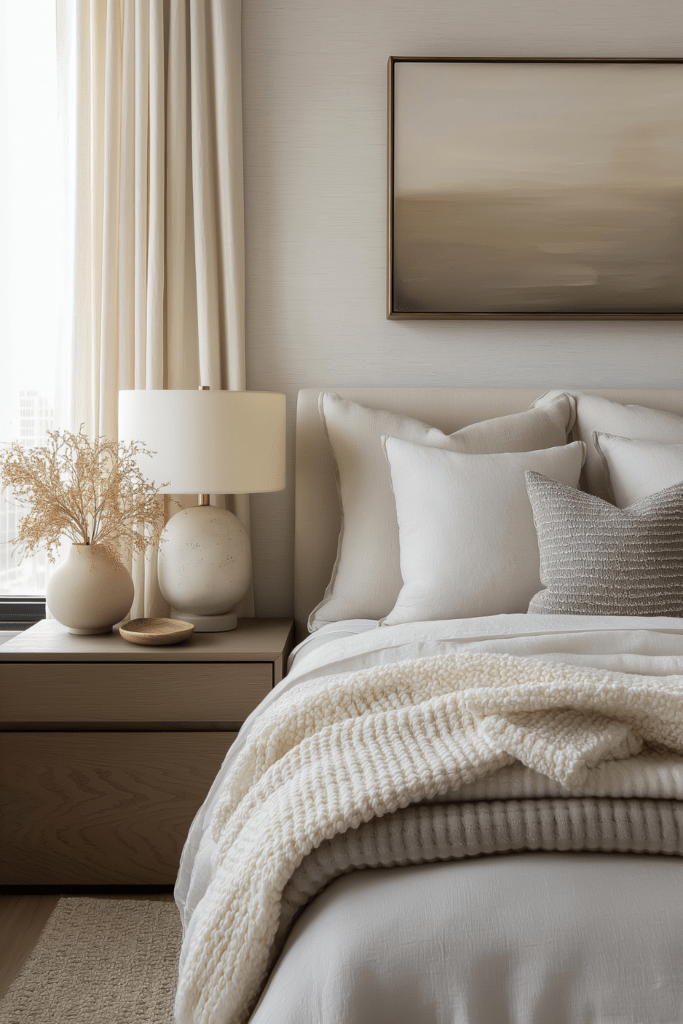 soft neutral winter decor