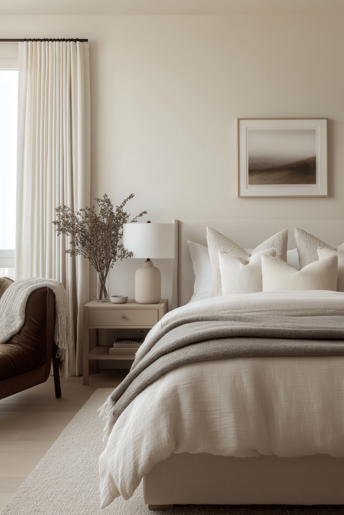 soft neutral winter decor