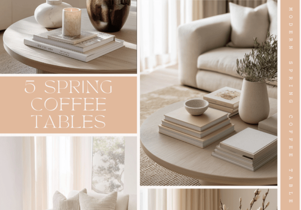 spring coffee table styling