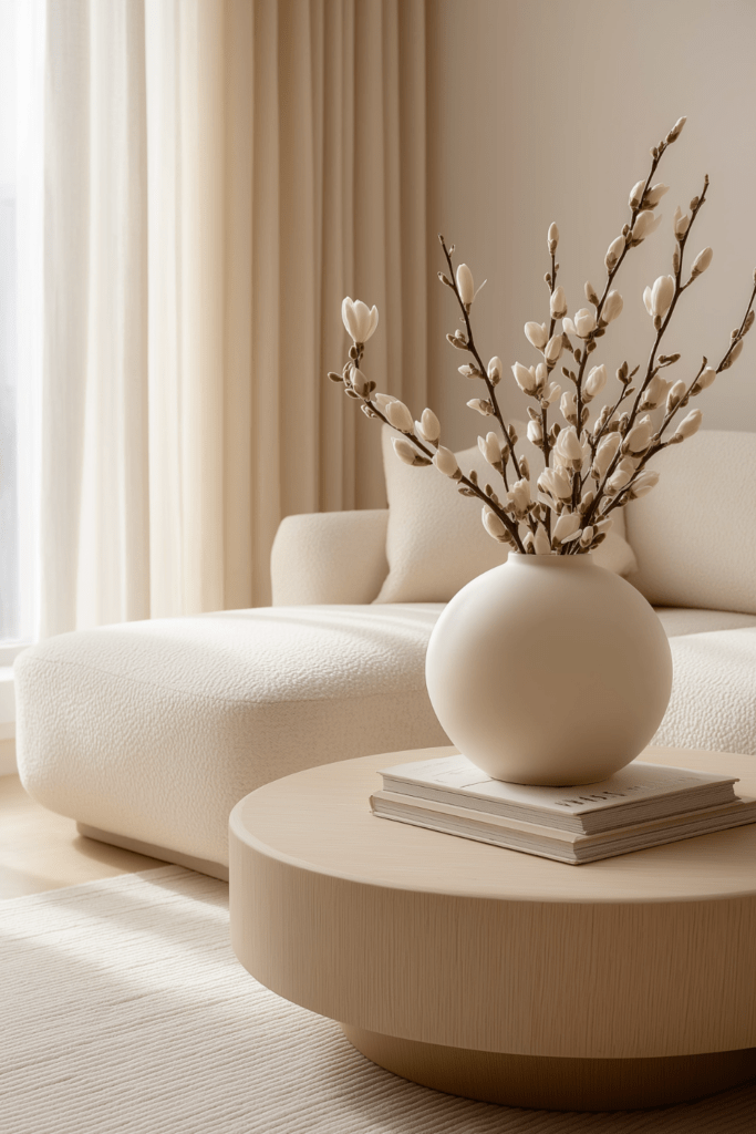 spring coffee table styling