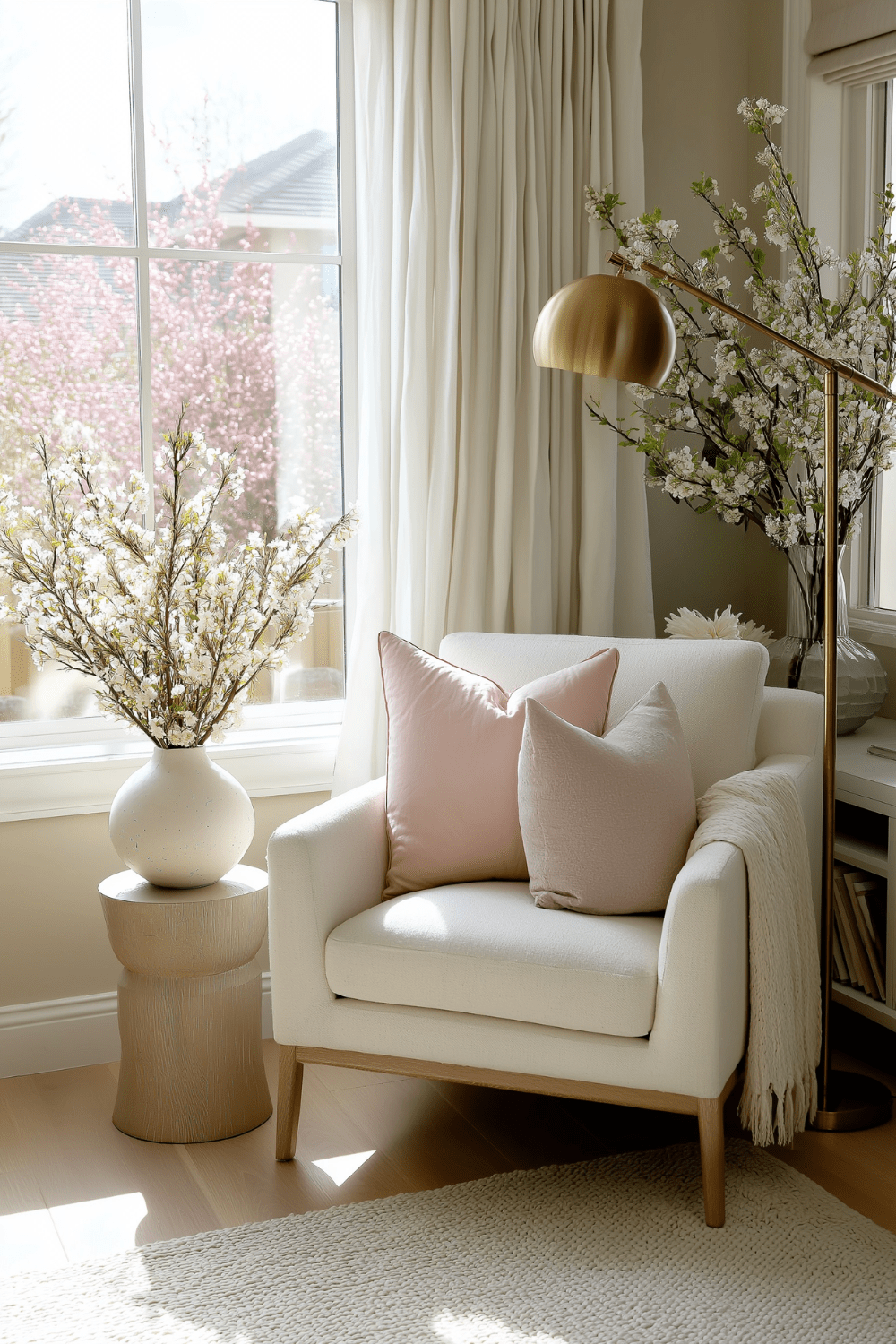 spring reading nook