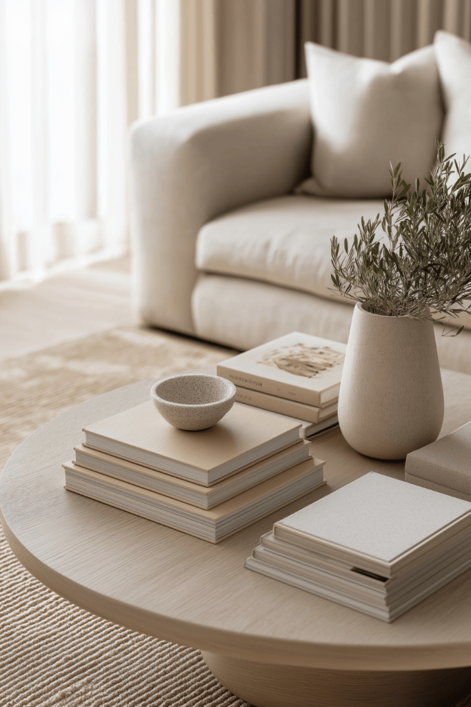 spring coffee table styling