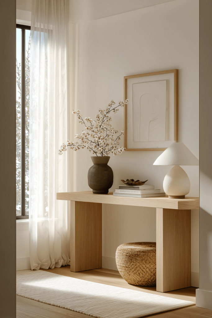 organic modern spring entryway
