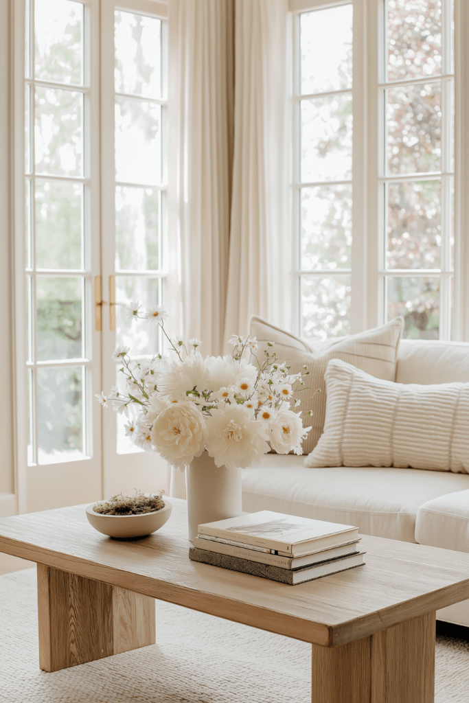 styling a coffee table for spring