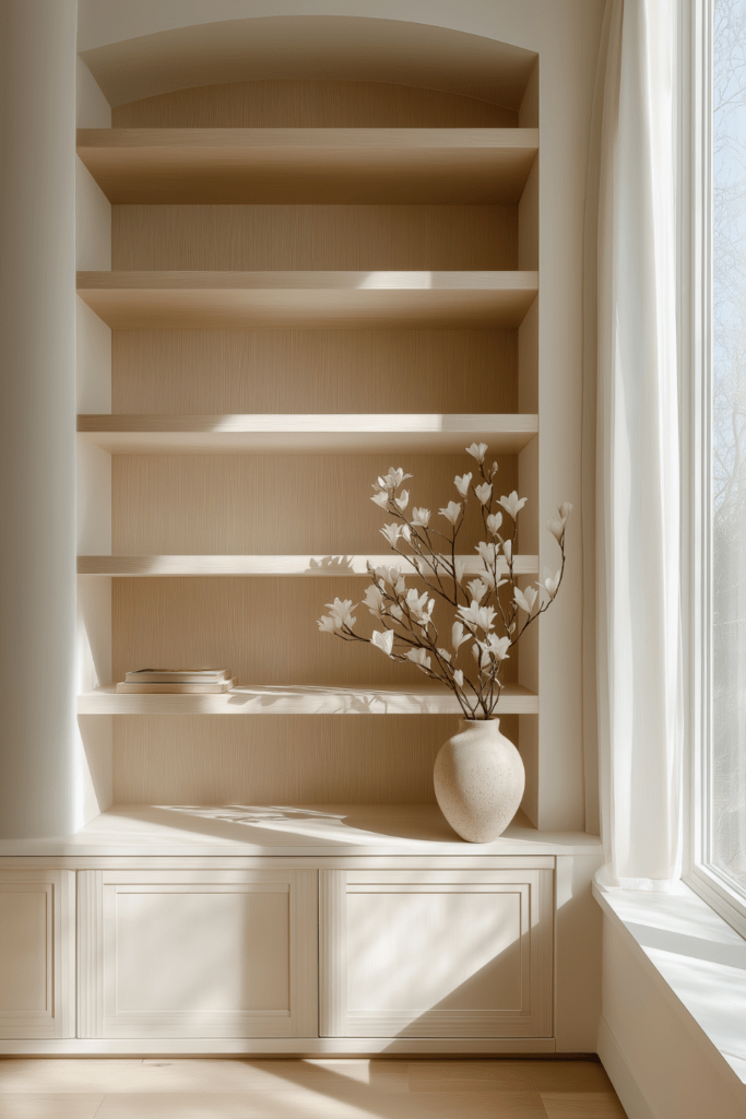 spring shelf styling ideas