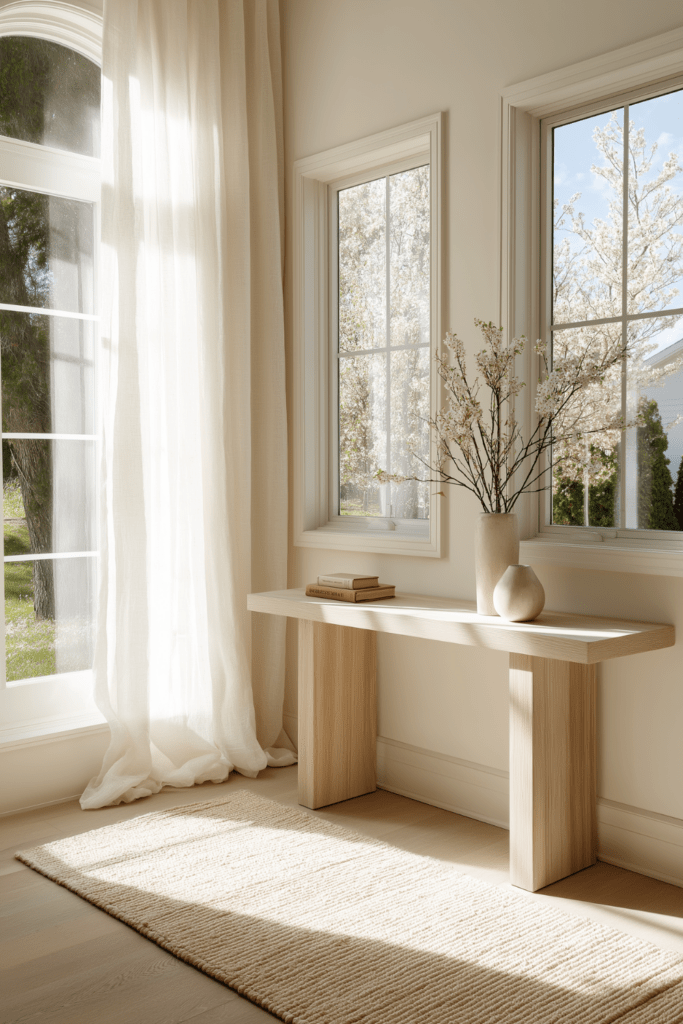organic modern spring entryway