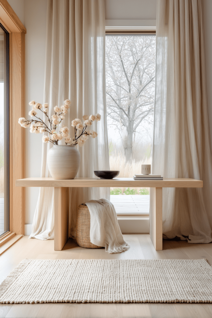 organic modern spring entryway