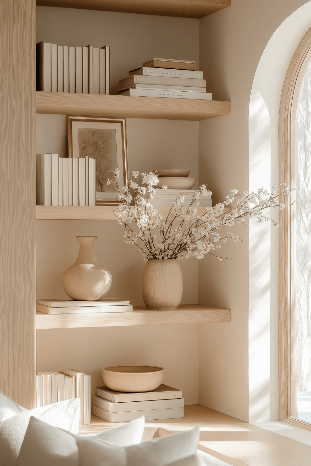 spring shelf styling ideas