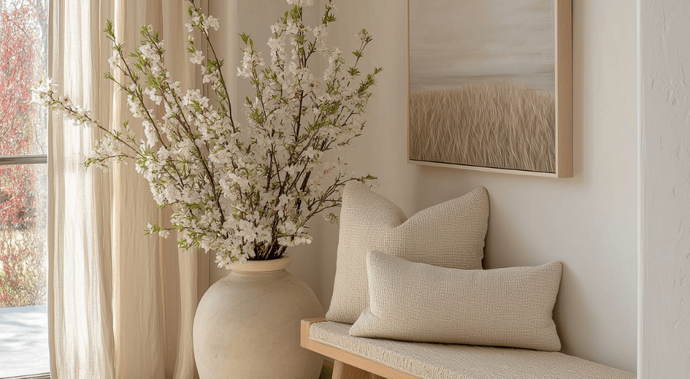 Spring Entryway Refresh: A Calm Organic Modern Look