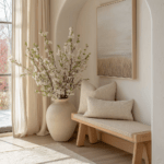 organic modern spring entryway