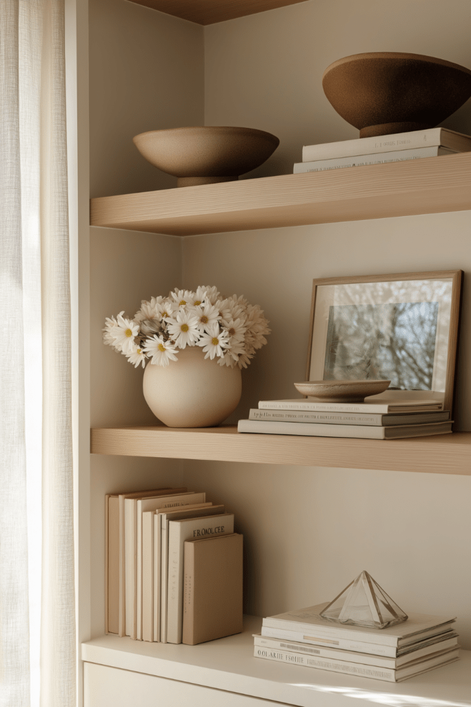 spring shelf styling ideas