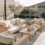 organic modern outdoor living space