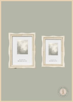 Abner Picture Frame by McGee & Co. featuring rope detailing, softly shaped edges, and an heirloom-inspired design.