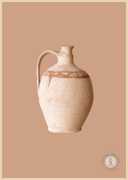 Terracotta Speckled Found Vase featuring a one-of-a-kind handcrafted design, weathered finish, and rustic Mediterranean-inspired silhouette, styled against a warm neutral background.