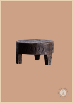 Vintage-inspired wooden pedestal riser crafted from natural wood with a rustic finish and elevated silhouette, styled against a warm neutral background.