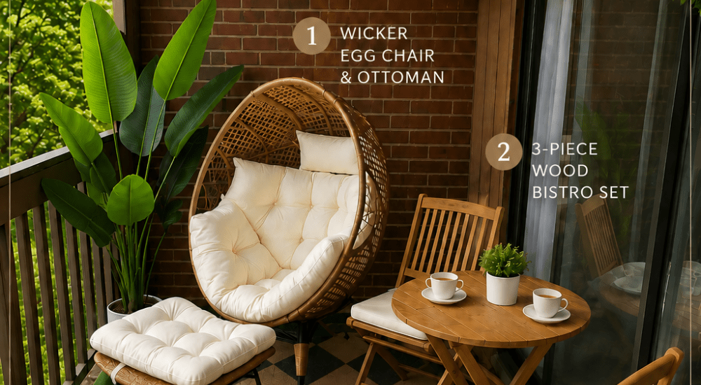 Balcony Retreat Essentials: 4 Organic Modern Amazon Finds for a Peaceful Outdoor Escape