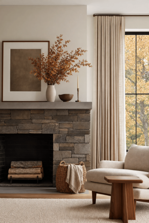 fall mantel decor